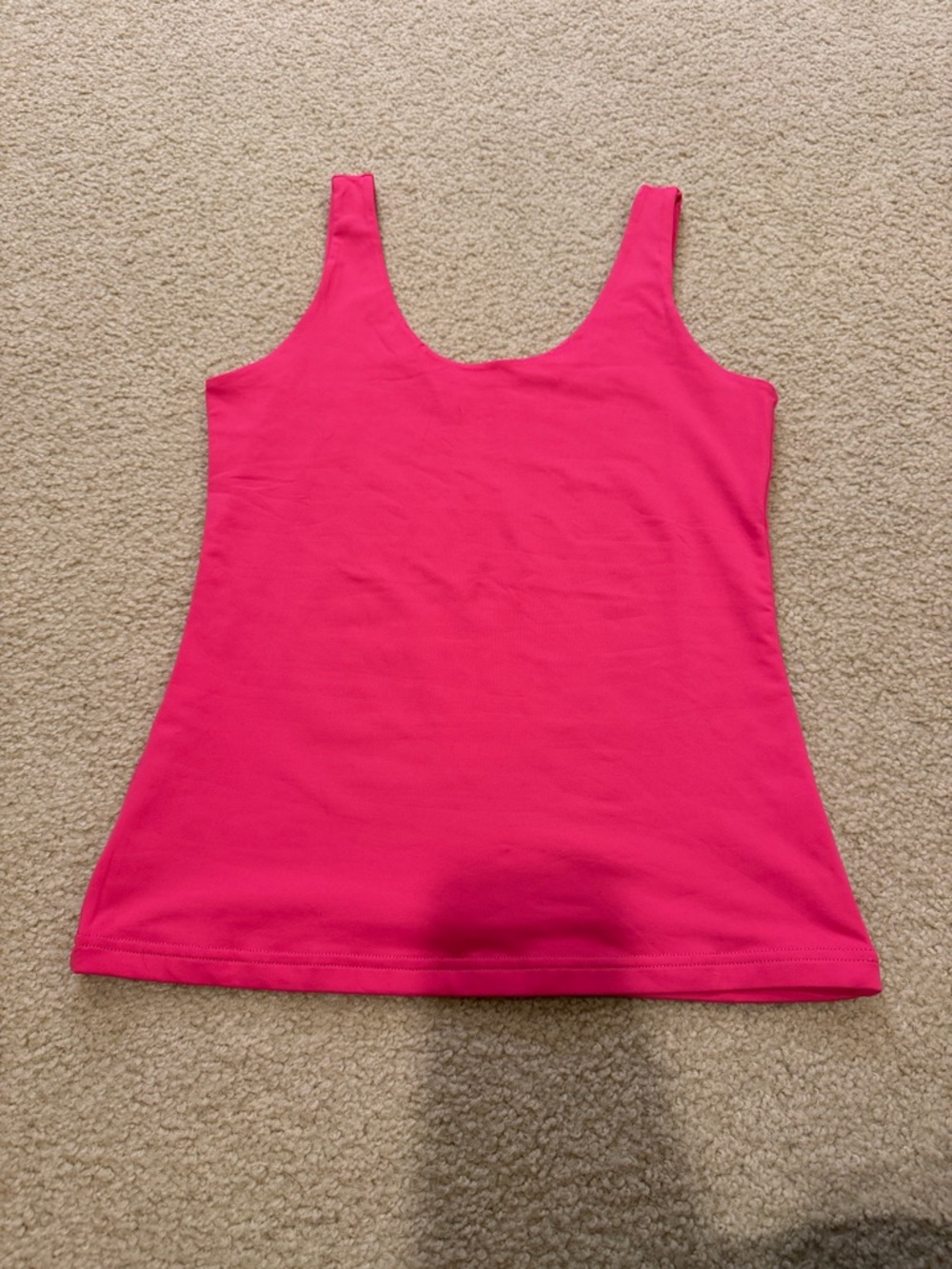 Women’s Sleeveless Scoop Tank Top in Hot Pink
